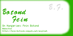 botond fein business card